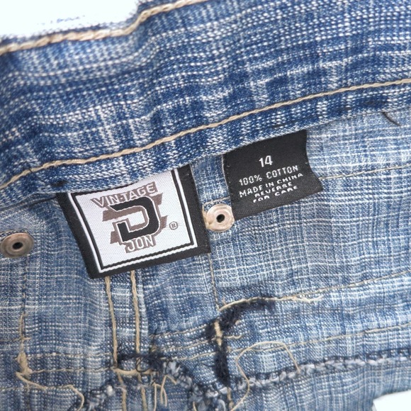 Y2K Medium Wash High Rise Loose Fit Cotton Denim Jeans | 14 Girls or Women's 4 - Picture 8 of 8